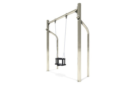 BALANÇOIRE EN INOX POUR BÉBÉ 1 PLACE BALANÇOIRE POUR AIRE DE JEUX EXTÉRIEUR