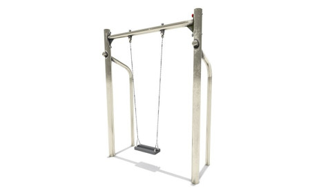 BALANÇOIRE 1 PLACE AVEC SIÈGE STANDARD 
STRUCTURE EN INOX POUR JARDIN ET PARC PUBLIC