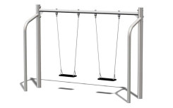 Balançoire inox 2 places siège standard Jeu pour parc et jardin public