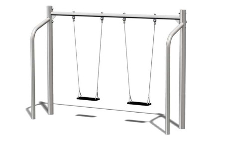 Balançoire inox 2 places siège standard Jeu pour parc et jardin public