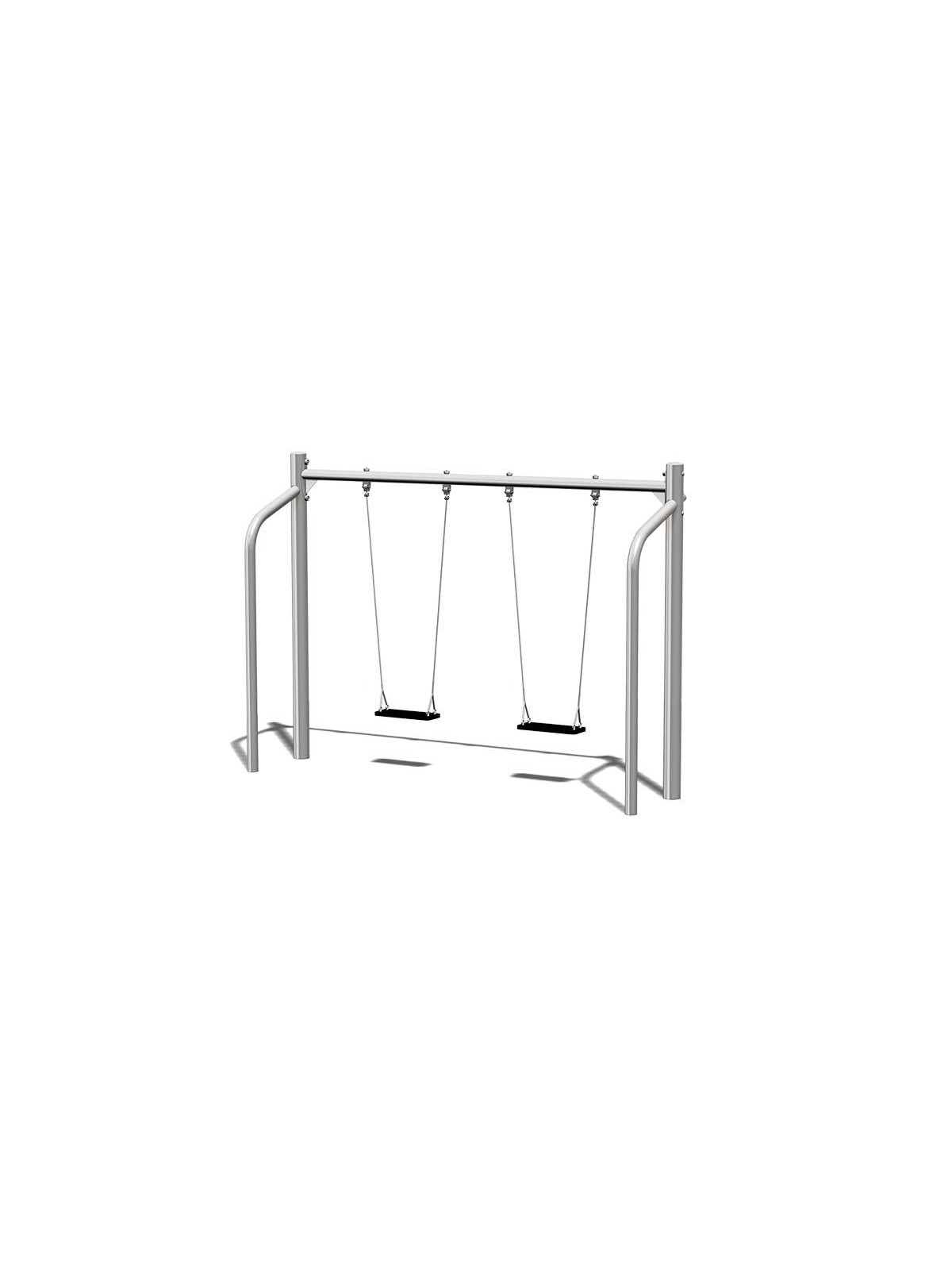 Balançoire inox 2 places siège standard Jeu pour parc et jardin public