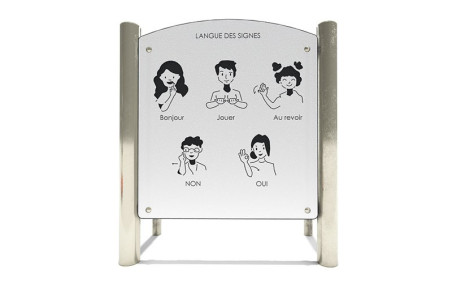 PANNEAU D'INSTRUCTION LANGAGES DES SIGNE
PANNEAU DE MANIPULATION EXTÉRIEUR LANGUE DES SIGNES