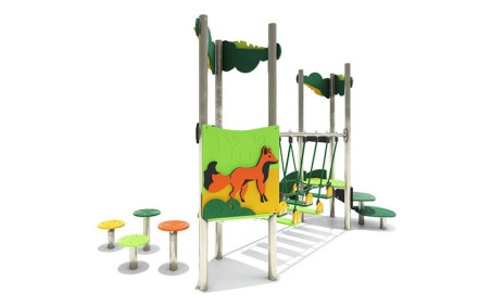 STRUCTURE HYPE ET INOX POUR COURS D’ÉCOLE ET AIRE DE JEUX
STRUCTURE DE JEUX 2 TOURS