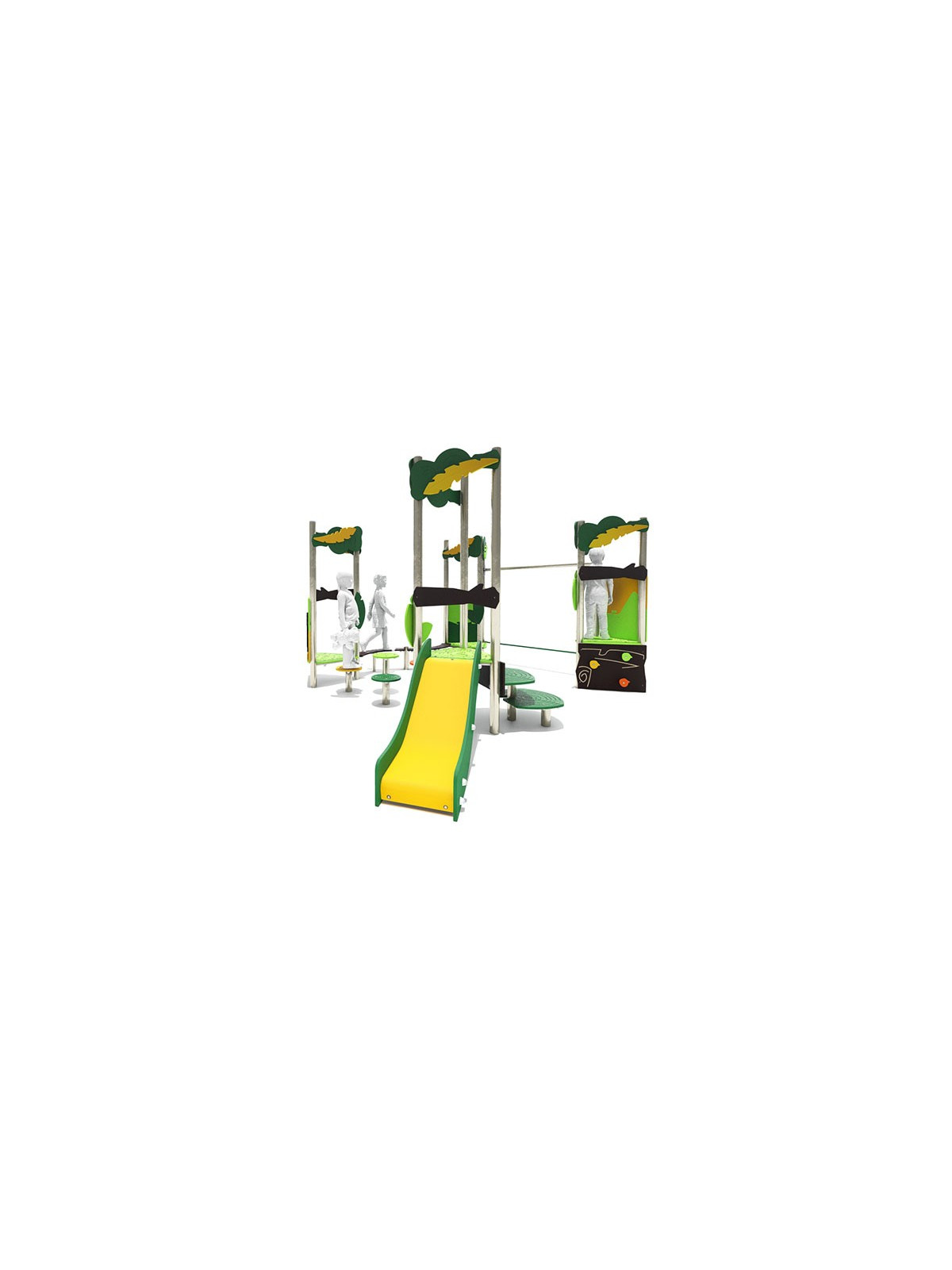 GRANDE STRUCTURE DE JEUX extérieure SHERWOOD 4 TOURS
JEUX POUR COURS D’ÉCOLE ET PARC PUBLIC