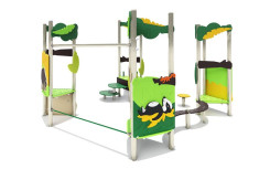 GRANDE STRUCTURE DE JEUX extérieure SHERWOOD 4 TOURS
JEUX POUR COURS D’ÉCOLE ET PARC PUBLIC