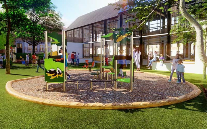 GRANDE STRUCTURE DE JEUX extérieure SHERWOOD 4 TOURS
JEUX POUR COURS D’ÉCOLE ET PARC PUBLIC