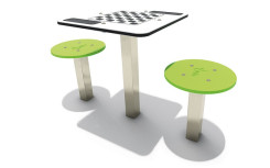 TABLE DE JEU ÉCHIQUIER INOX PEHD