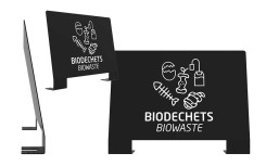 PLAQUE BIODECHETS POUR  BORNES DE TRI SELECTIF LIGGA