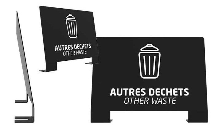 PLAQUE AUTRES DECHETS POUR  BORNES DE TRI SELECTIF LIGGA