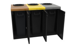KIT DE 3 BORNES DE TRI SÉLECTIF LIGGA
POUBELLE DE RECYCLAGE POUR INTÉRIEUR