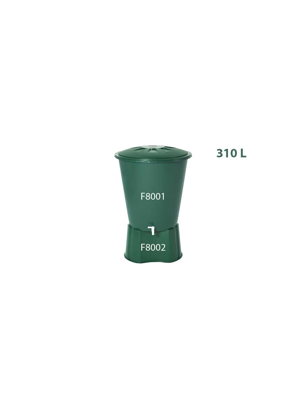 CUVE À EAU CYLINDRIQUE 310 L
RÉCUPÉRATEUR D'EAU EN POLYÉTHYLÈNE RECYCLÉ ET RECYCLABLE