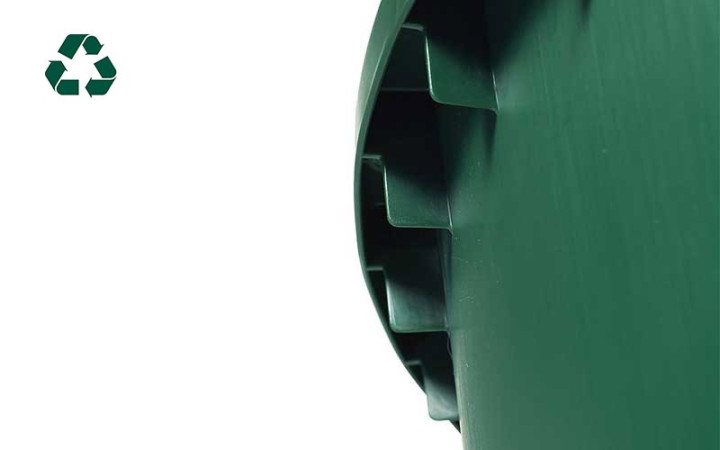 CUVE À EAU CYLINDRIQUE 310 L
RÉCUPÉRATEUR D'EAU EN POLYÉTHYLÈNE RECYCLÉ ET RECYCLABLE