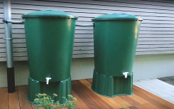 SET DE JUMELAGE CUVE CYLINDRIQUE
RÉSERVOIR EAU DE PLUIE POUR JARDIN