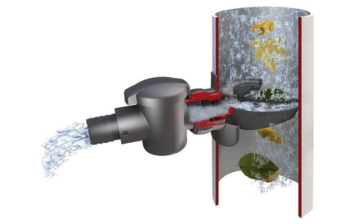 COLLECTEUR FILTRANT VENS POUR RÉSERVOIR A EAU DE JARDIN