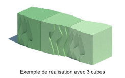 CUBE EN BETON FUJY MOBILIER URBAIN EN BETON