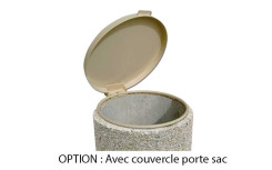 COUVERCLE + CERCLE PORTE SAC POUR CORBEILLE BETON BESSY
