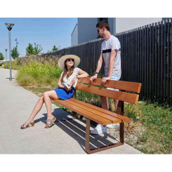 BANC EXTERIEUR CELIAN ACIER / BOIS
MOBILIER URBAIN NATUREL BOIS ET ACIER POUR ESPACE PUBLIC