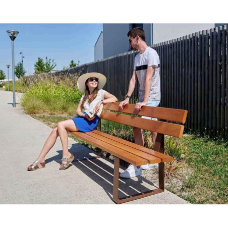 BANC EXTERIEUR CELIAN ACIER / BOIS
MOBILIER URBAIN NATUREL BOIS ET ACIER POUR ESPACE PUBLIC