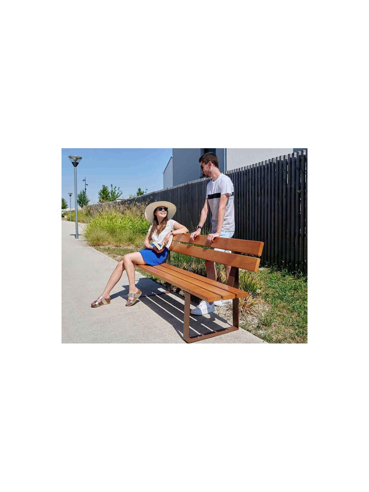 BANC EXTERIEUR CELIAN ACIER / BOIS
MOBILIER URBAIN NATUREL BOIS ET ACIER POUR ESPACE PUBLIC