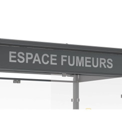 AUTOCOLLANT ESPACE FUMEURS POUR ABRI