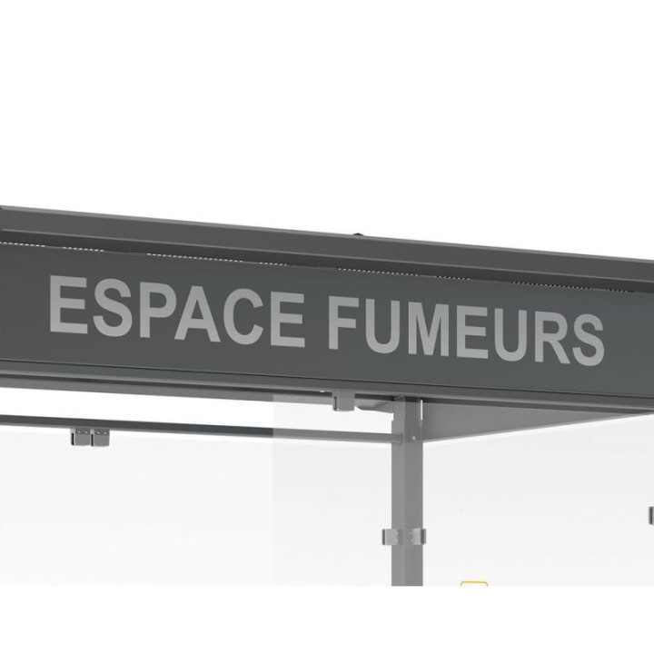 AUTOCOLLANT ESPACE FUMEURS POUR ABRI
