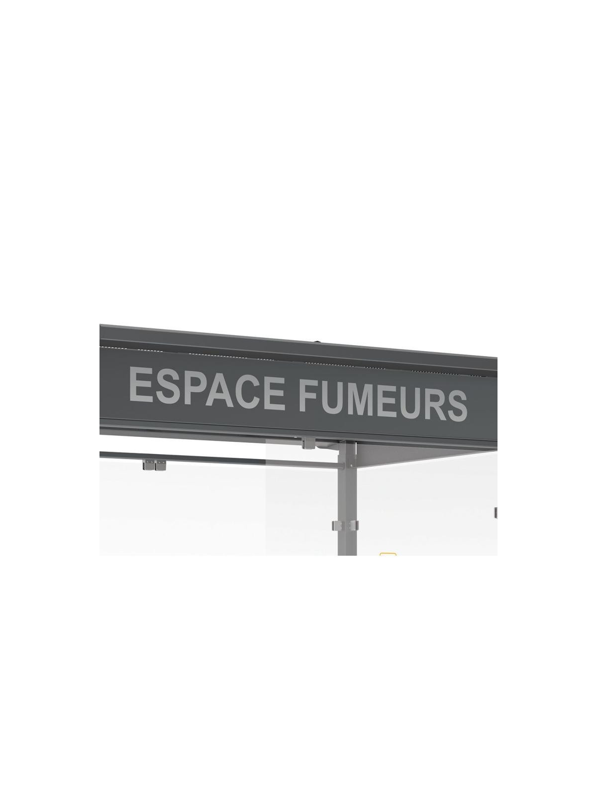 AUTOCOLLANT ESPACE FUMEURS POUR ABRI