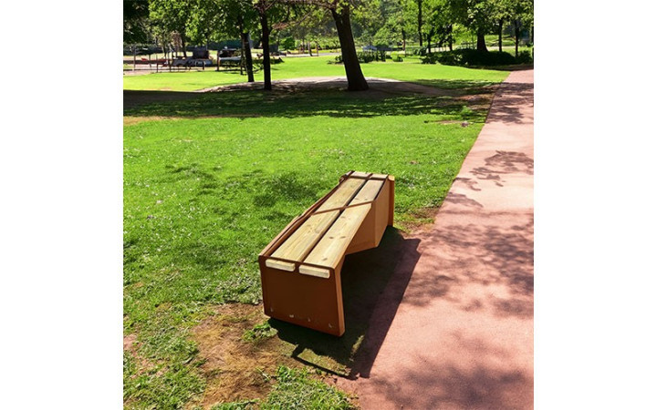 Banquette HOBO acier et bois