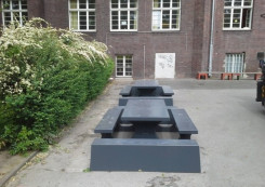 BANQUETTE LUDI GRIS ANTHRACITE LAQUE