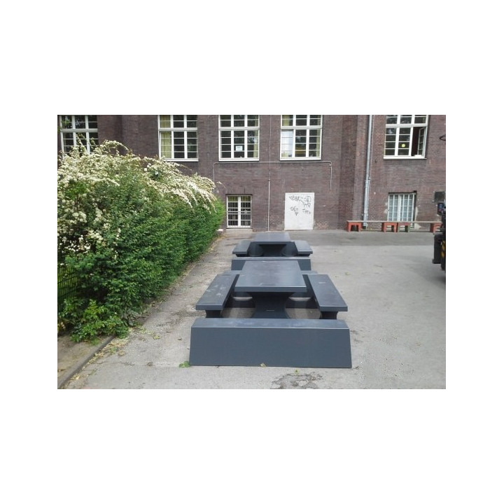 BANQUETTE LUDI GRIS ANTHRACITE LAQUE