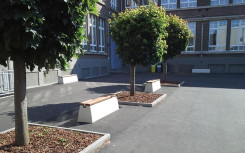 Banquette LUDI droite béton bois