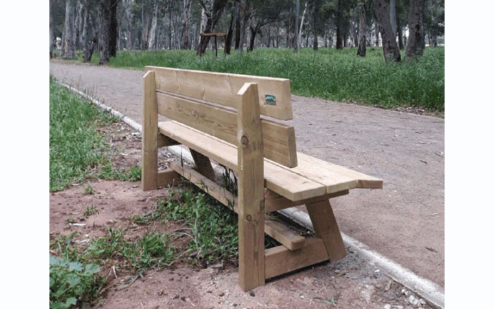 Banc en bois pour des lieux publics des espaves verts