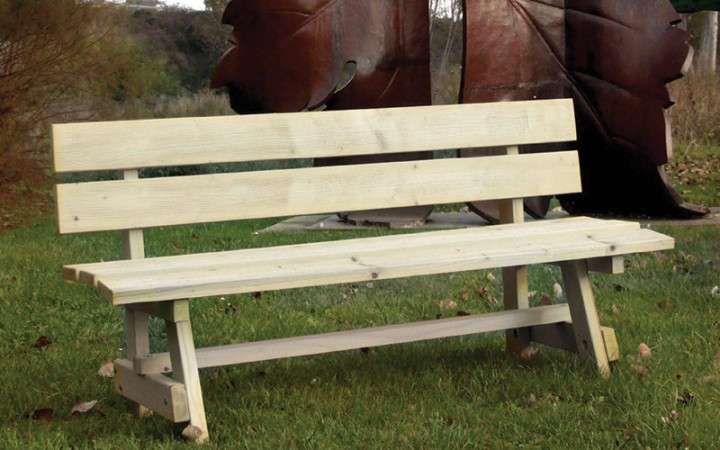 Banc en bois pour des lieux publics des espaves verts