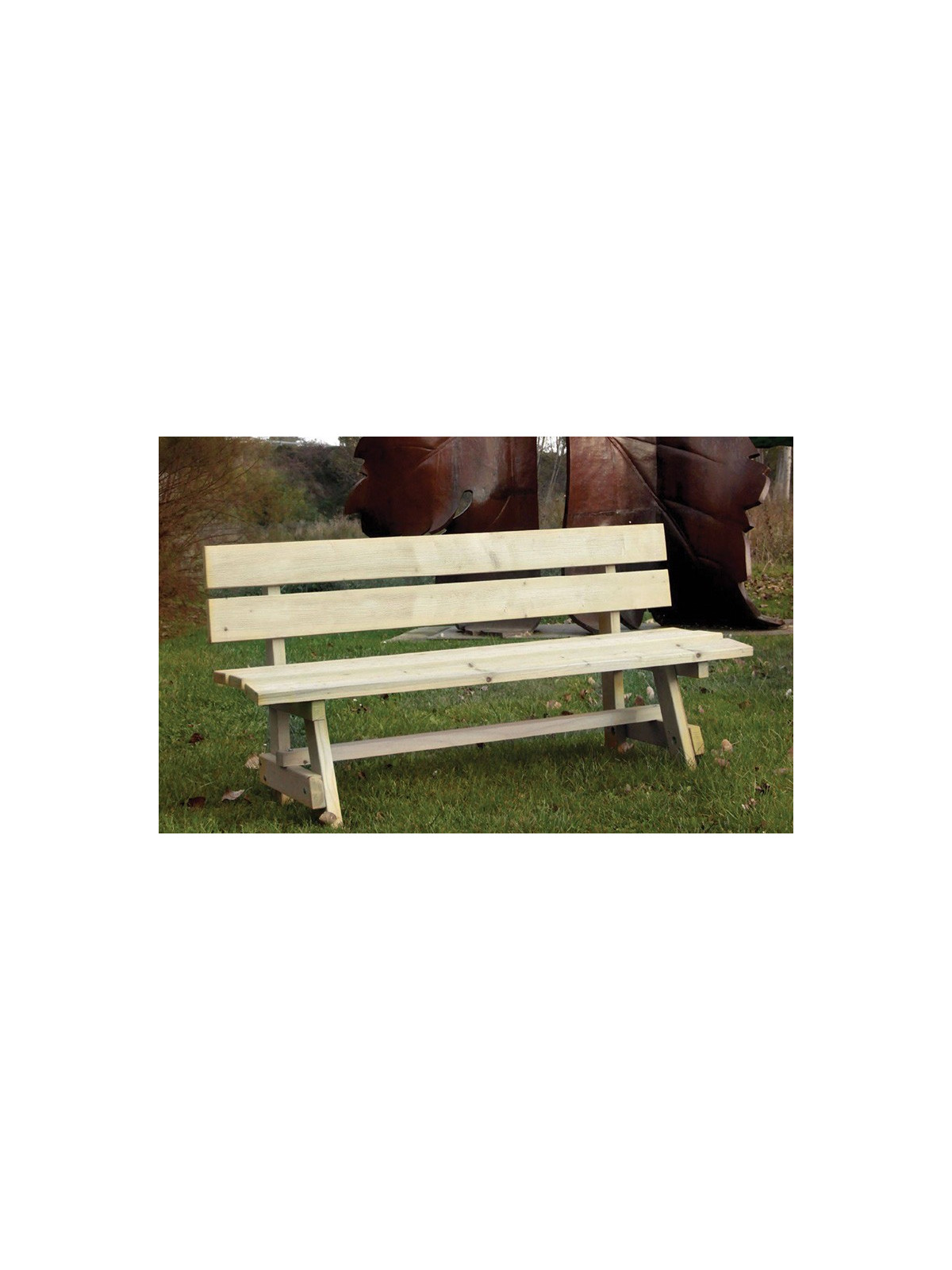 Banc en bois pour des lieux publics des espaves verts