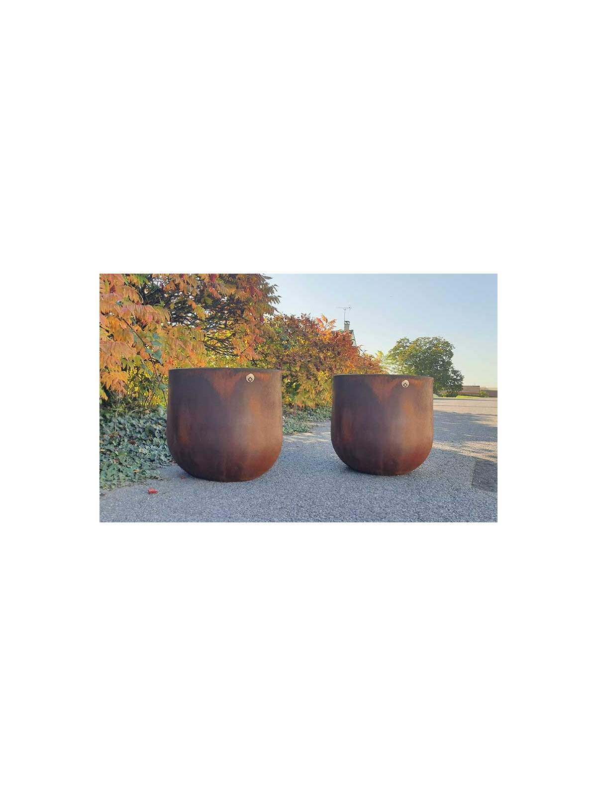 JARDINIERE LUNE EFFET CORTEN