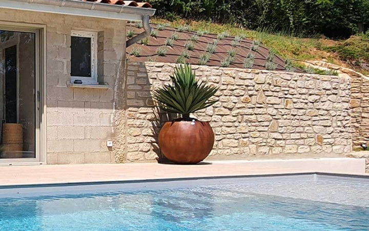 POT MILEO POLYETHYLENE EFFET CORTEN