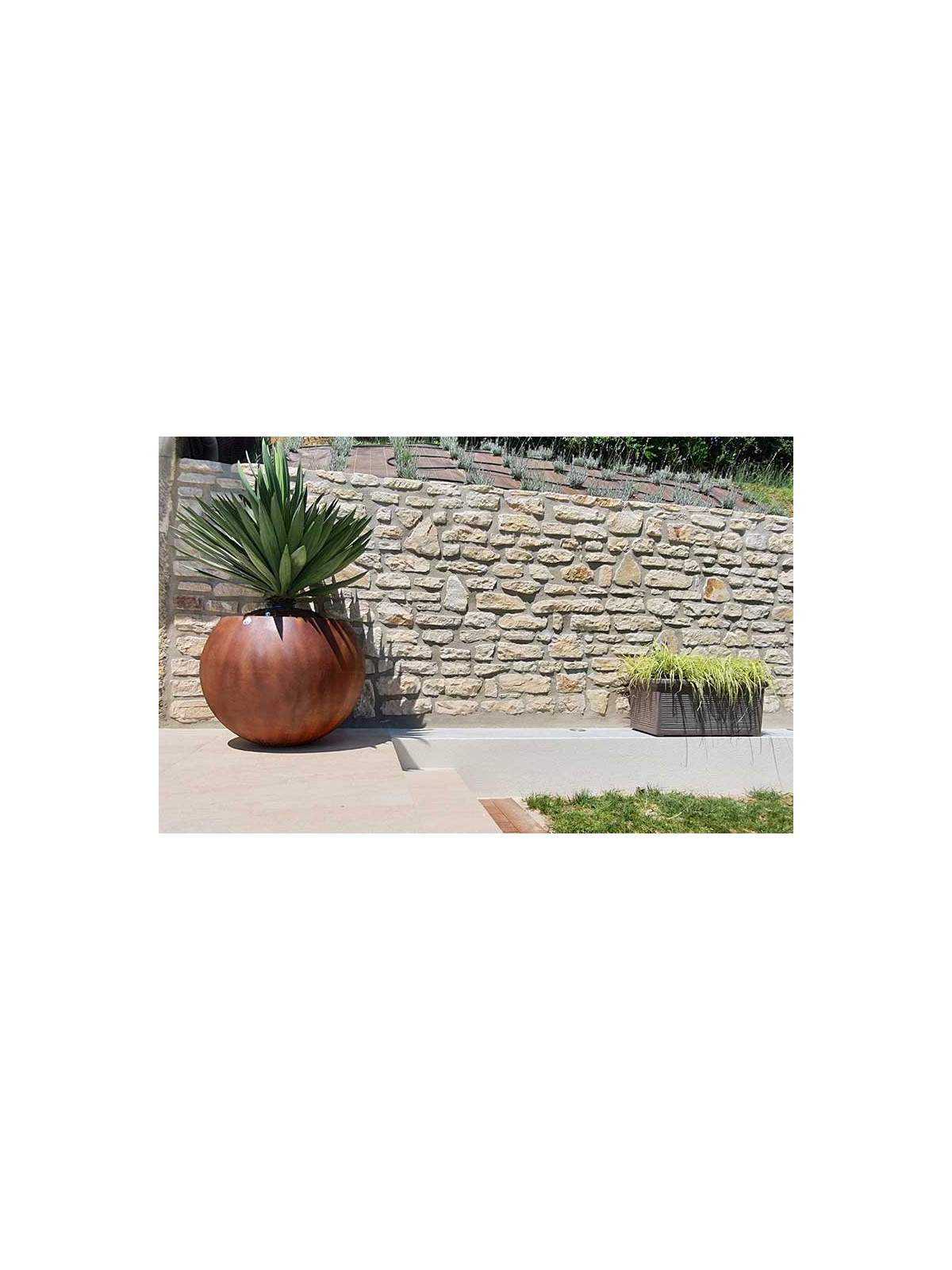 POT MILEO POLYETHYLENE EFFET CORTEN