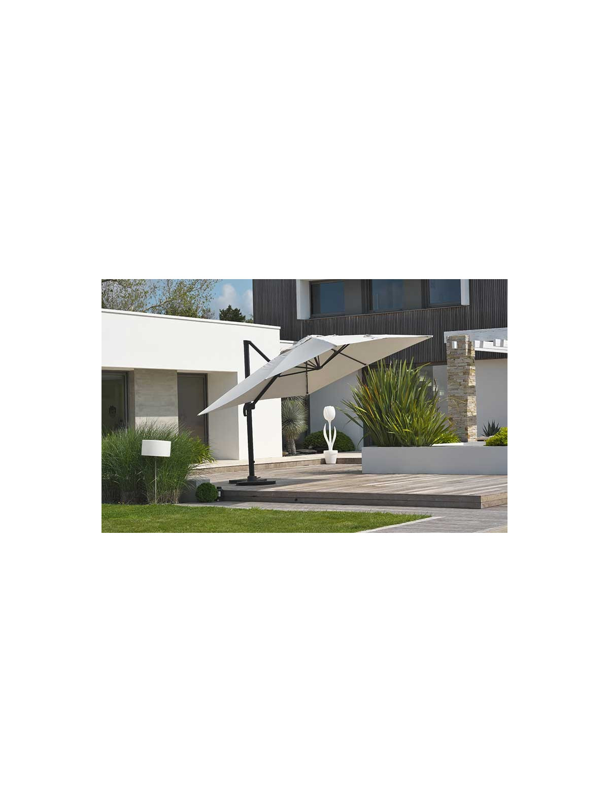 PARASOL DÉPORTÉ PALMA 2.5 x 2.5 m
PARASOL MODERNE POUR TERRASSE 
COIN OMBRAGE POUR ESPACE EXTÉRIEUR