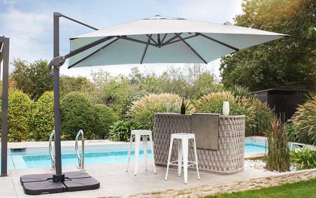PARASOL DÉPORTÉ PALMA 4 x 3 m
PARASOL GRANDE TAILLE EXTÉRIEUR POUR TERRASSE JARDIN PISCINE 
OMBRAGE COIN DÉTENTE EN PLEIN AIR