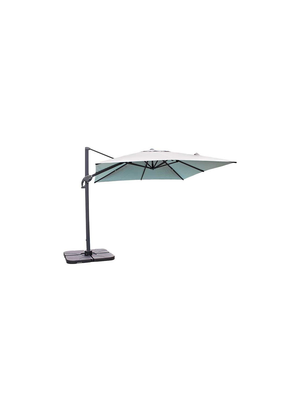 PARASOL DÉPORTÉ PALMA 4 x 3 m
PARASOL GRANDE TAILLE EXTÉRIEUR POUR TERRASSE JARDIN PISCINE 
OMBRAGE COIN DÉTENTE EN PLEIN AIR