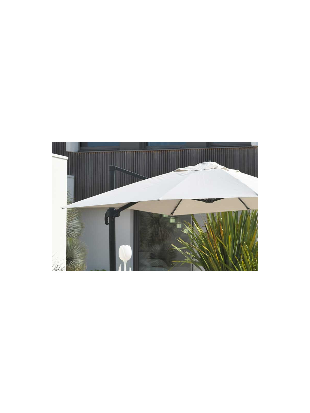 PARASOL DÉPORTÉ PALMA 4 x 3 m
PARASOL GRANDE TAILLE EXTÉRIEUR POUR TERRASSE JARDIN PISCINE 
OMBRAGE COIN DÉTENTE EN PLEIN AIR