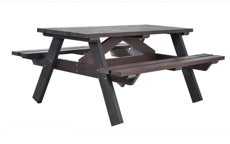 TABLE DE PIQUE NIQUE 6 LAMES PLASTIQUE RECYCLE