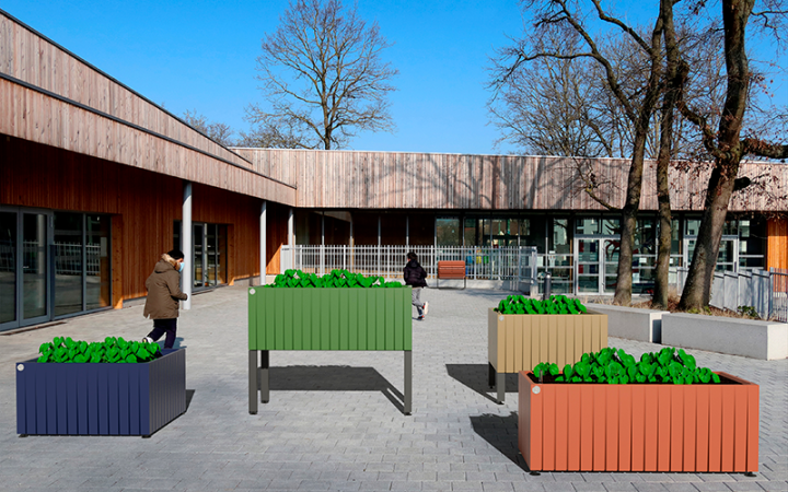 JARDINIÈRE PÉDAGOGIQUE RECTANGULAIRE OSLO 
JARDINIÈRE POUR ÉCOLE, CENTRE DE LOISIR OU COPROPRIÉTÉ
