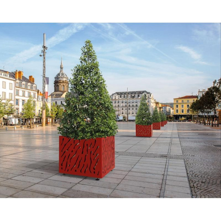 JARDINIERE JUSSAC BAC ACIER AVEC ANNEAUX
BAC A PALMIER DESIGN EN ACIER POUR ESPACE URBAIN
