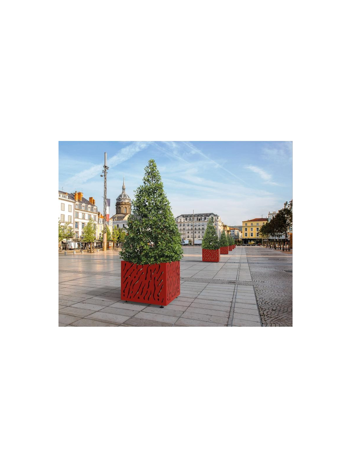 JARDINIERE JUSSAC BAC ACIER AVEC ANNEAUX
BAC A PALMIER DESIGN EN ACIER POUR ESPACE URBAIN