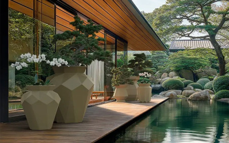 POT DE FLEUR DESIGN ORIGAMI HANAMI
JARDINIERE MODERNE POUR AMBIANCE JARDIN JAPONAIS