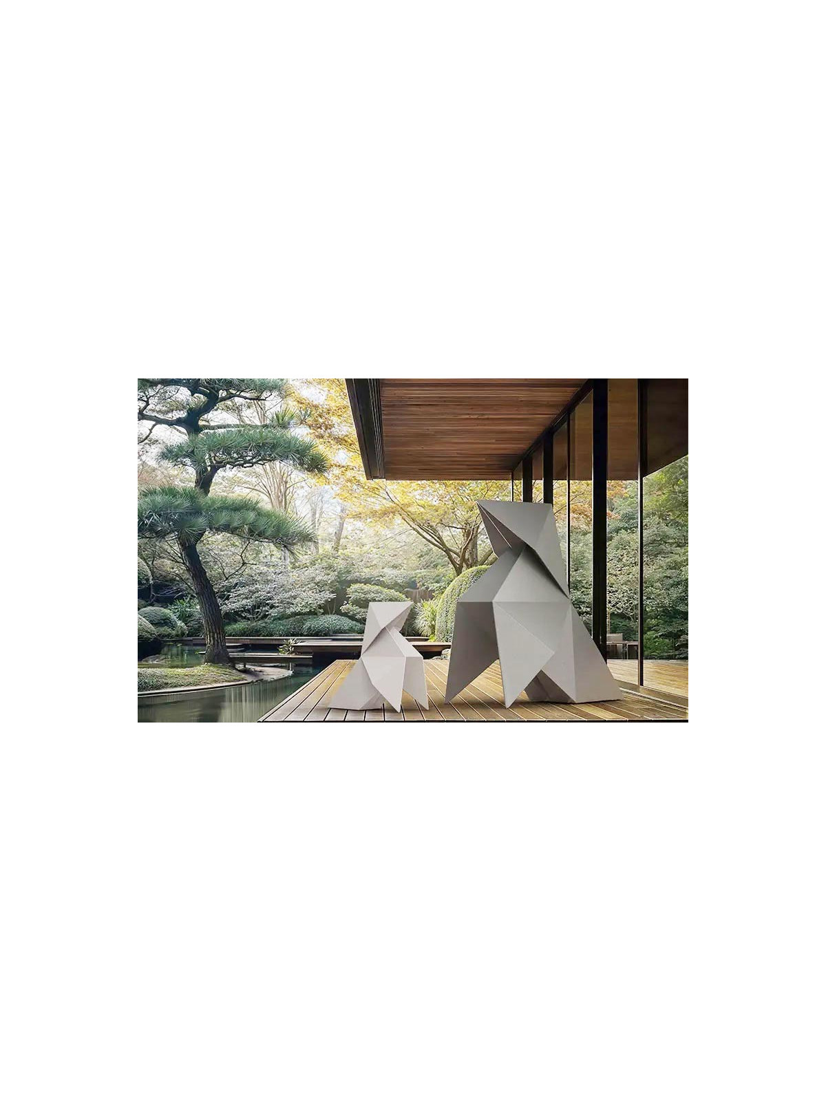 STATUE ORIGAMI OISEAU - COCOTTE
DÉCORATION HAUT DE GAMME POUR HOTEL TERRASSE ET ROOFTOP