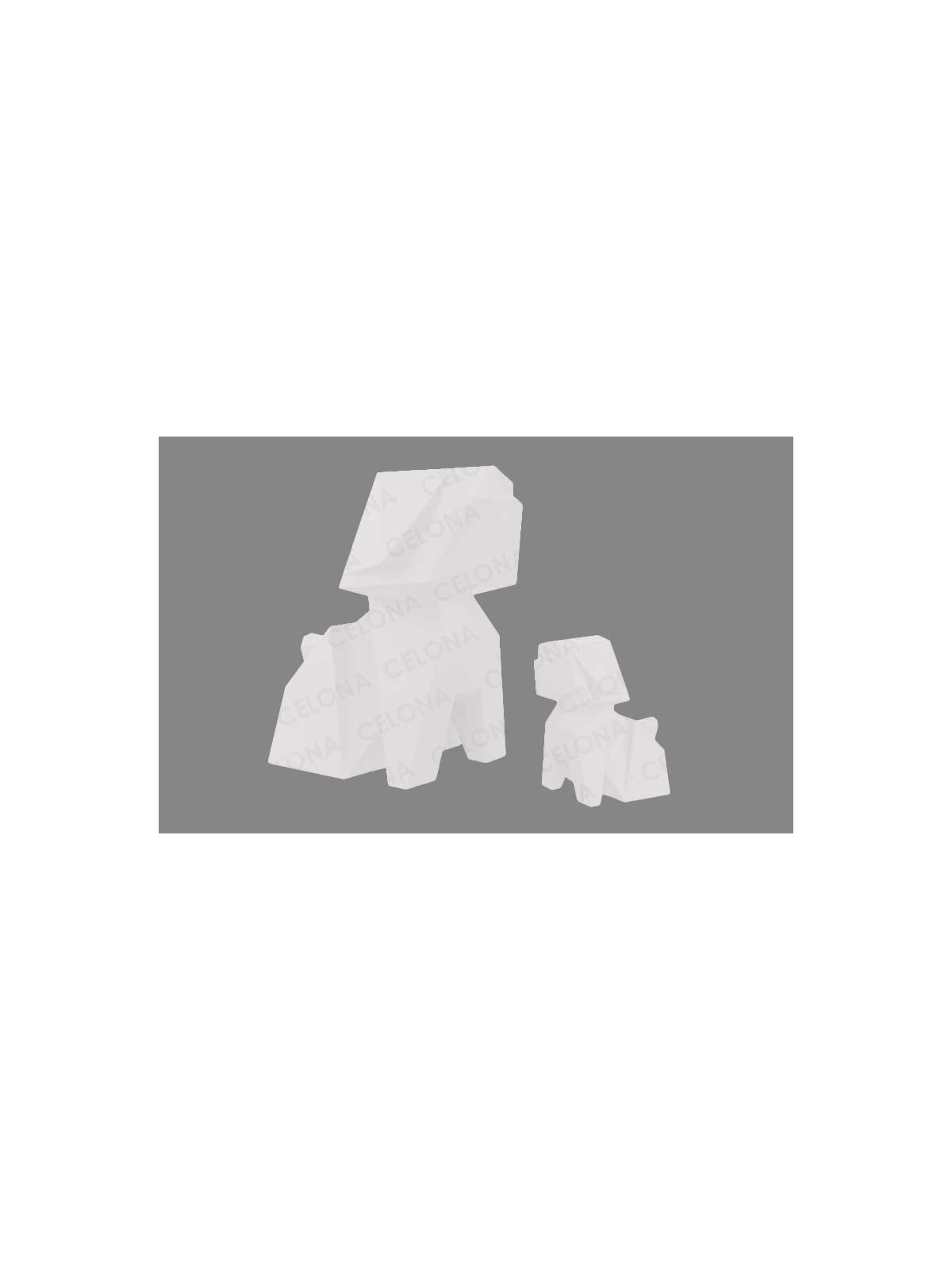 STATUE ORIGAMI CHIEN
DÉCORATION MODERNE ET CONTEMPORAINE
FIGURINE EN POLYÉTHYLÈNE POUR ESPACE EXTÉRIEUR ET INTÉRIEUR