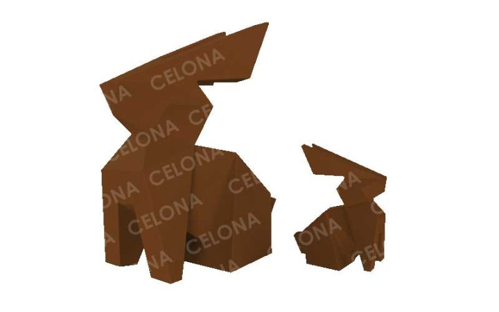 STATUE ORIGAMI LAPIN
DÉCORATION GÉANTE EN POLYÉTHYLÈNE POUR ESPACE INTÉRIEUR EXTÉRIEUR