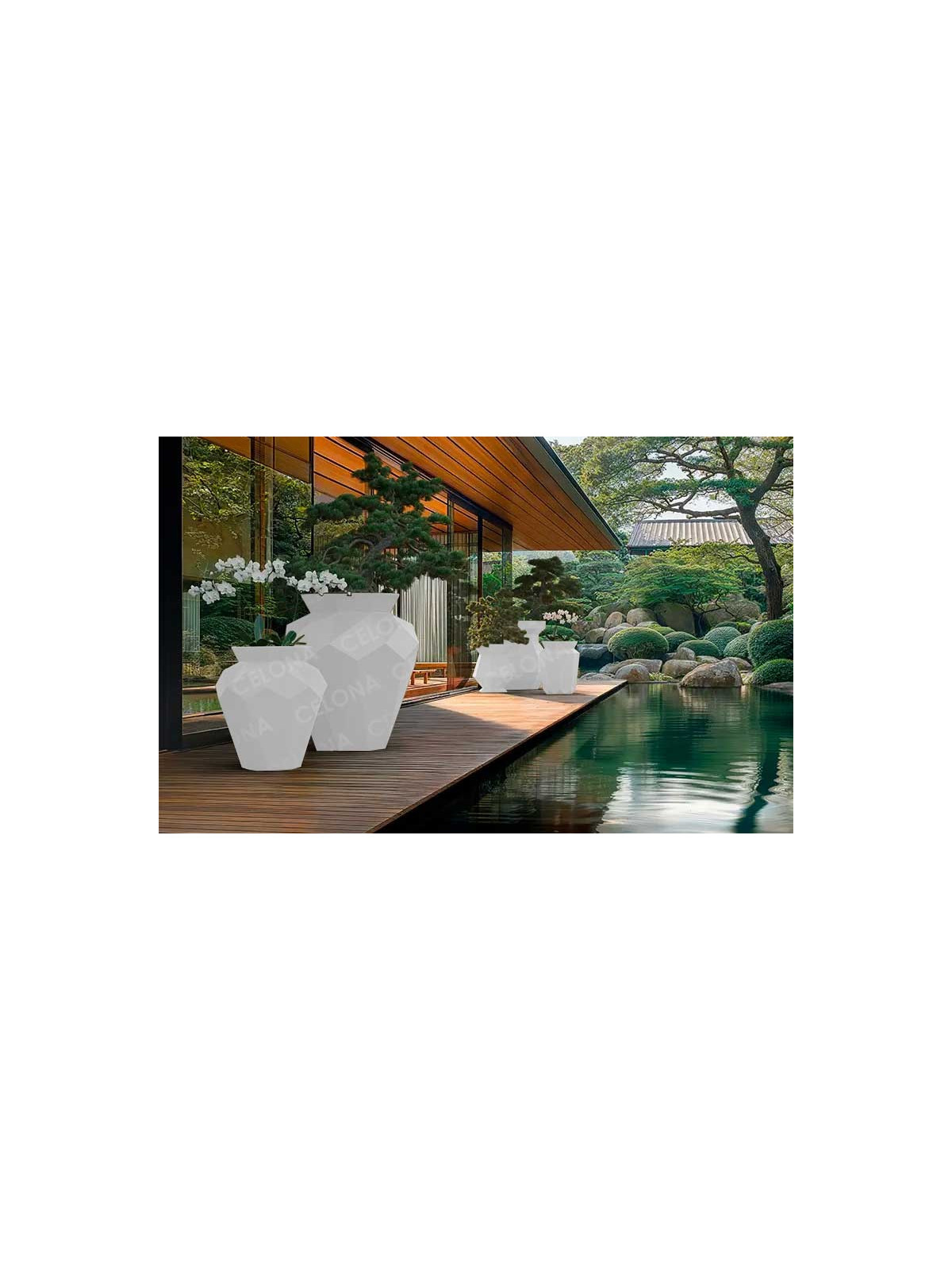POT DE FLEUR DESIGN ORIGAMI HANAMI
JARDINIERE MODERNE POUR AMBIANCE JARDIN JAPONAIS