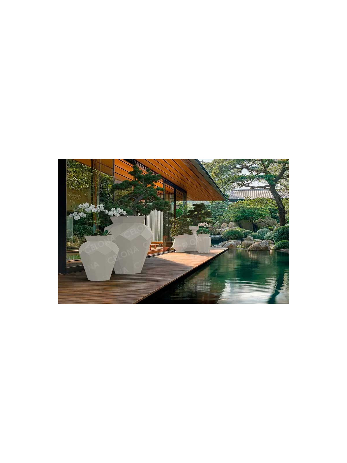 POT DE FLEUR DESIGN ORIGAMI HANAMI
JARDINIERE MODERNE POUR AMBIANCE JARDIN JAPONAIS